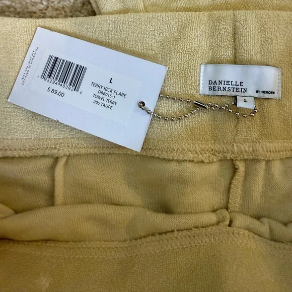 NWT Danielle Bernstein  we wore what Tan Drawstring Lounge Pants size Large - Picture 8 of 8